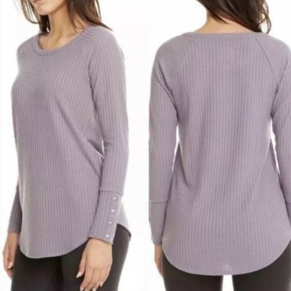 Chaser Tops - Chaser Waffle Knit Thermal Size Medium